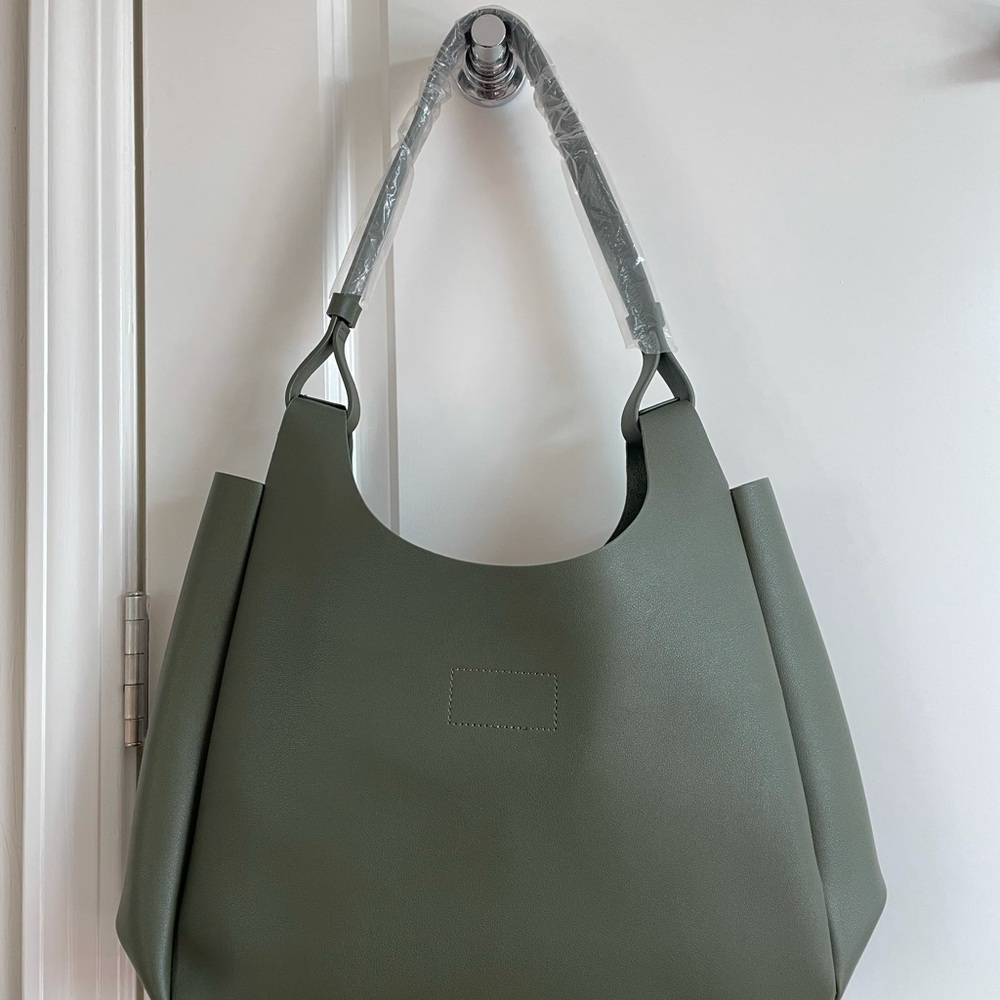 Green Neiman Marcus slouchy shoulder bag / purse